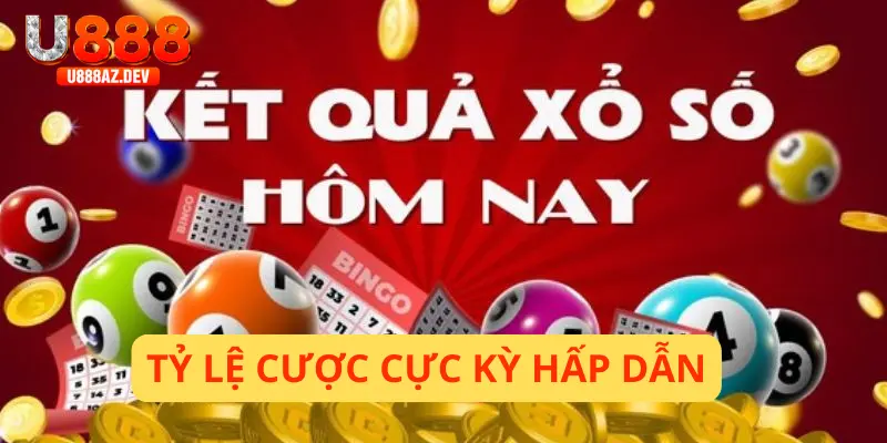 Xổ số U888 có tỷ lệ trả thưởng cực khủng 